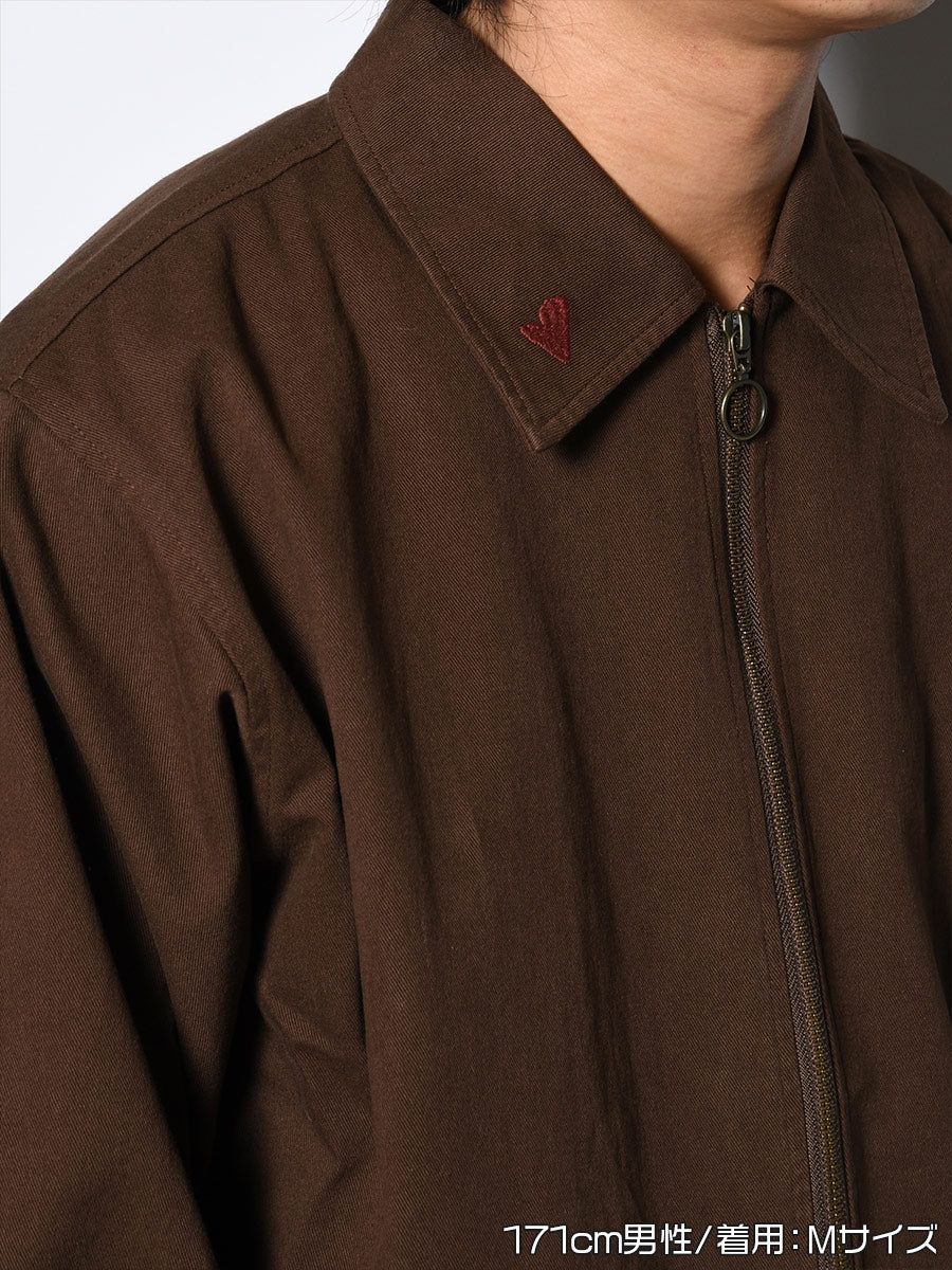 BLOUSON -BROWN-