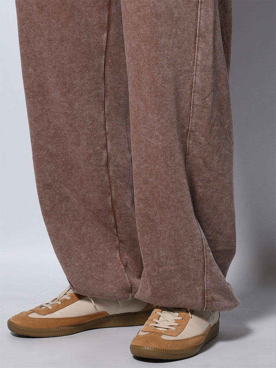CAT SWEAT PANTS -BROWN-