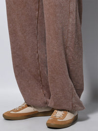 CAT SWEAT PANTS -BROWN-