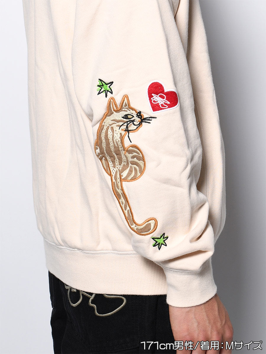 HALF ZIP SWEAT -IVORY-