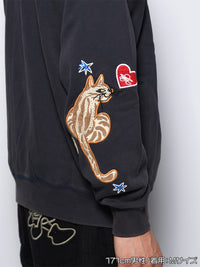 HALF ZIP SWEAT -CHARCOAL-