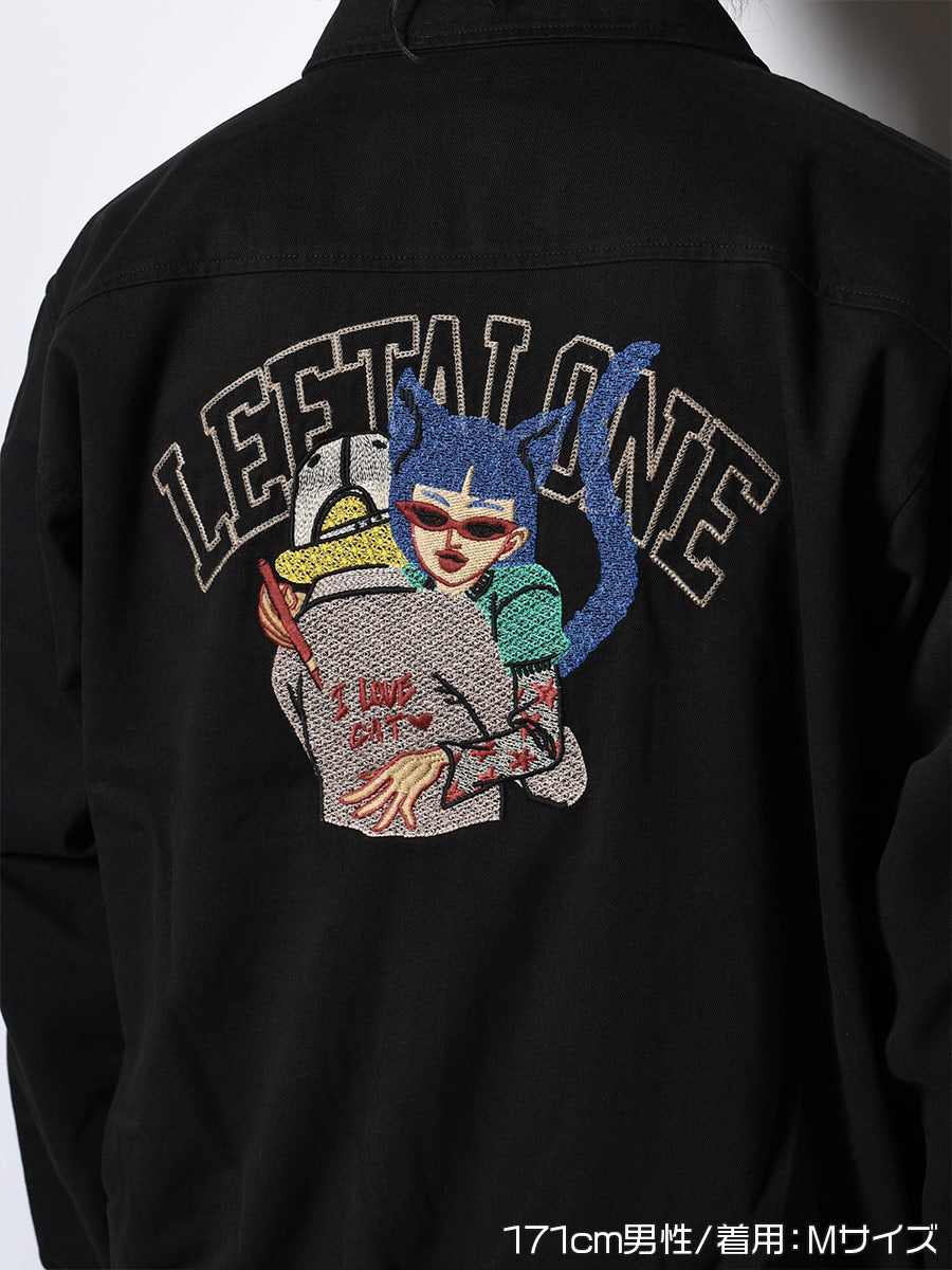 BLOUSON -BLACK-