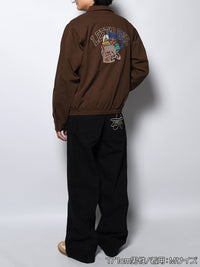 BLOUSON -BROWN-