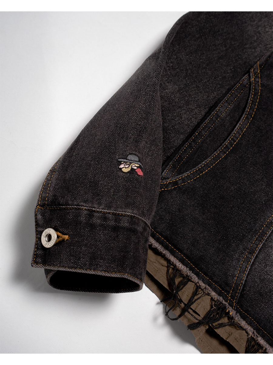 RAW WAVE DENIM JKT -BLACK-