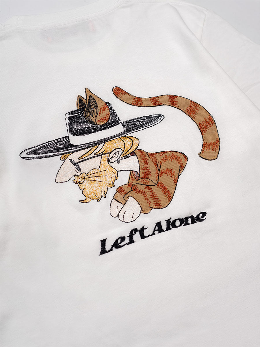 LEFT ALONE Tシャツ LEFT ALONE ICON CAT L/S TEE -WHITE- – LEFT ALONE OFFICIAL