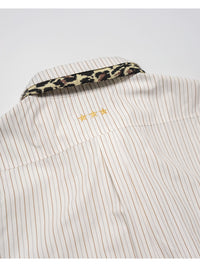 KNIT TIE LS SHIRT -STRIPE(IVORY)-