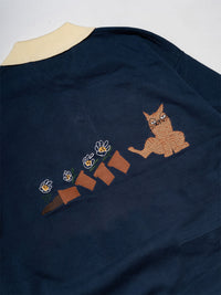 KNIT POLO -NAVY-