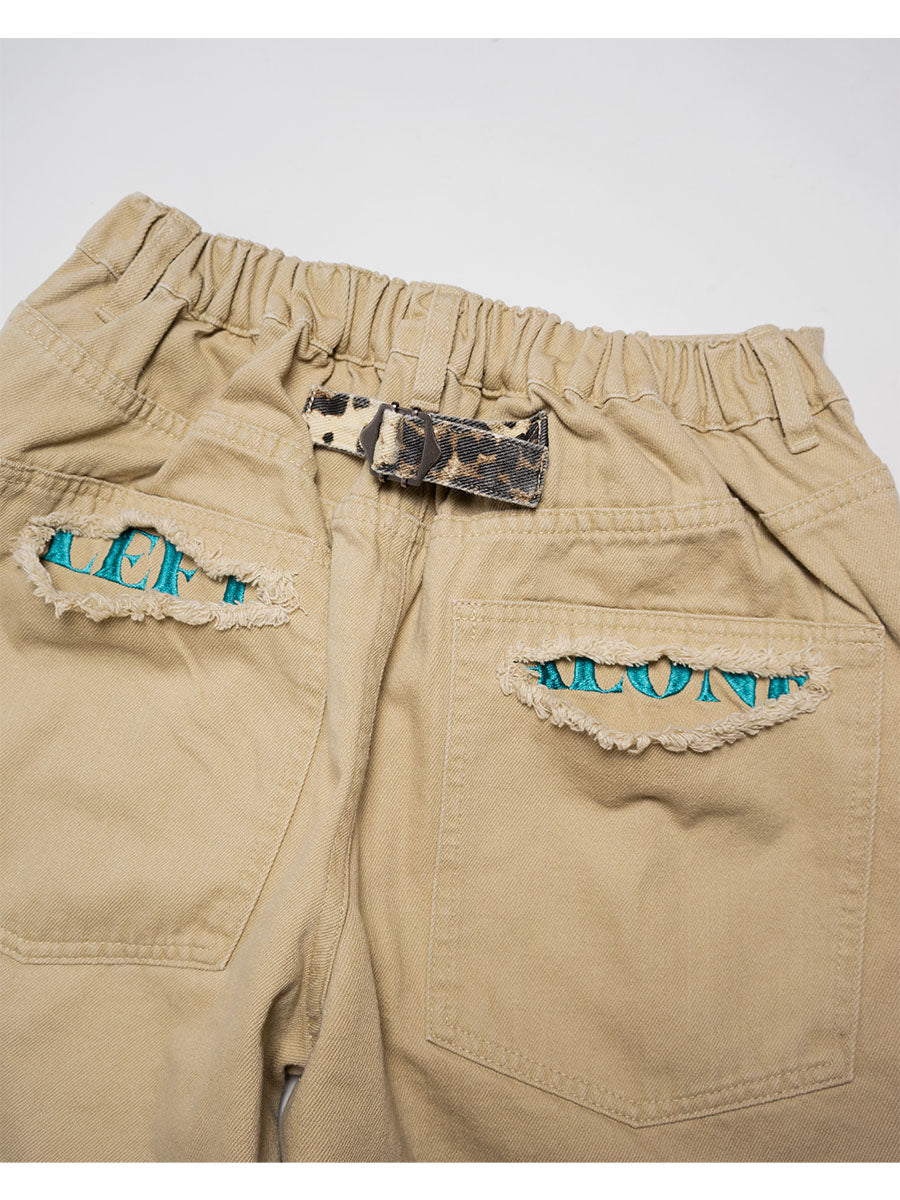 LEOPARD PAINT PANTS -BEIGE-