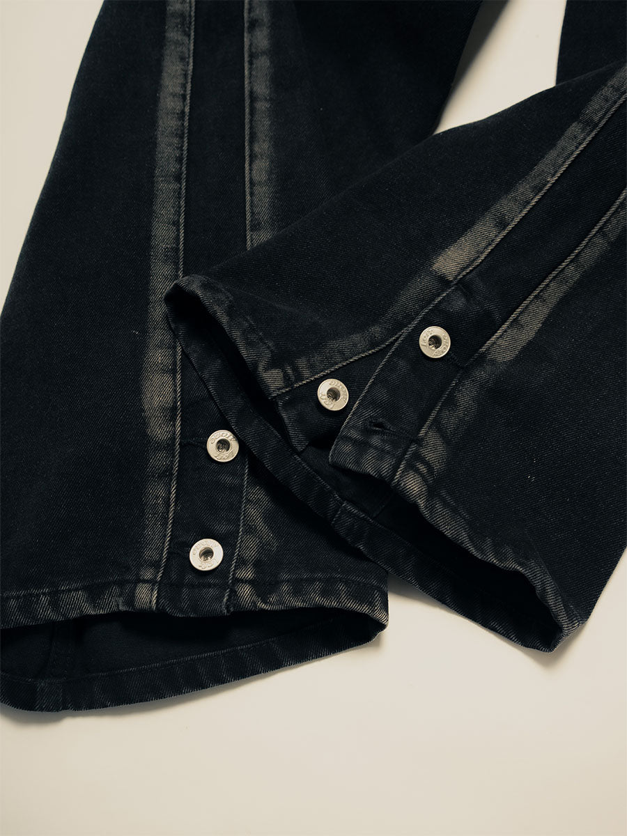 DENIM PANTS -BLACK-