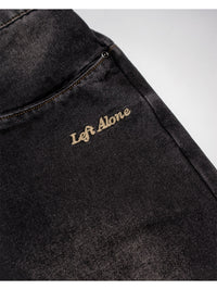RAW WAVE DENIM PANTS -BLACK-