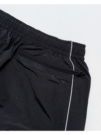 NYLON TRACK PANTS -BLACK-