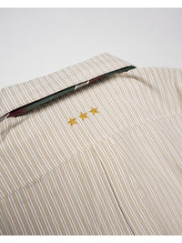 TIE STRIPE LS SHIRT -BEIGE-