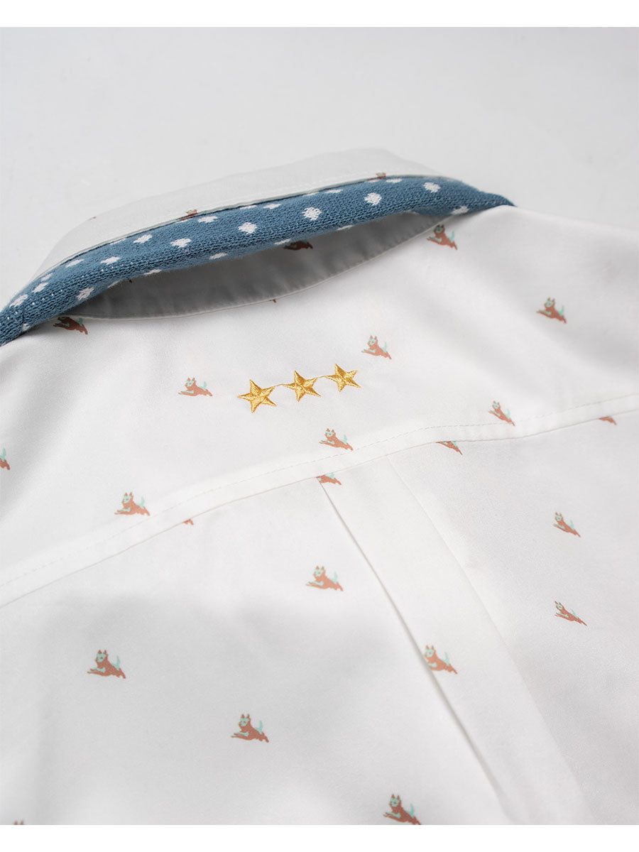 KNIT TIE LS SHIRT -PATTERN-