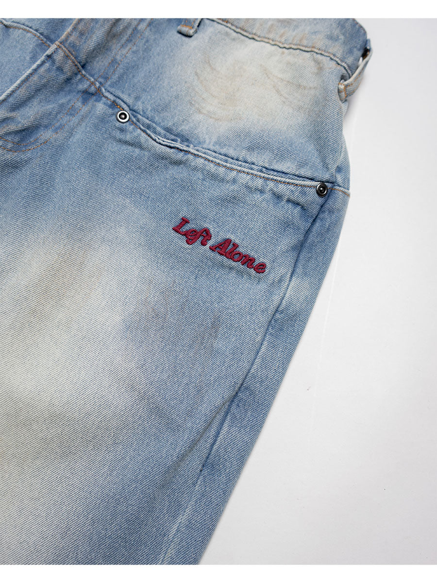 RAW WAVE DENIM PANTS -L.INDIGO-