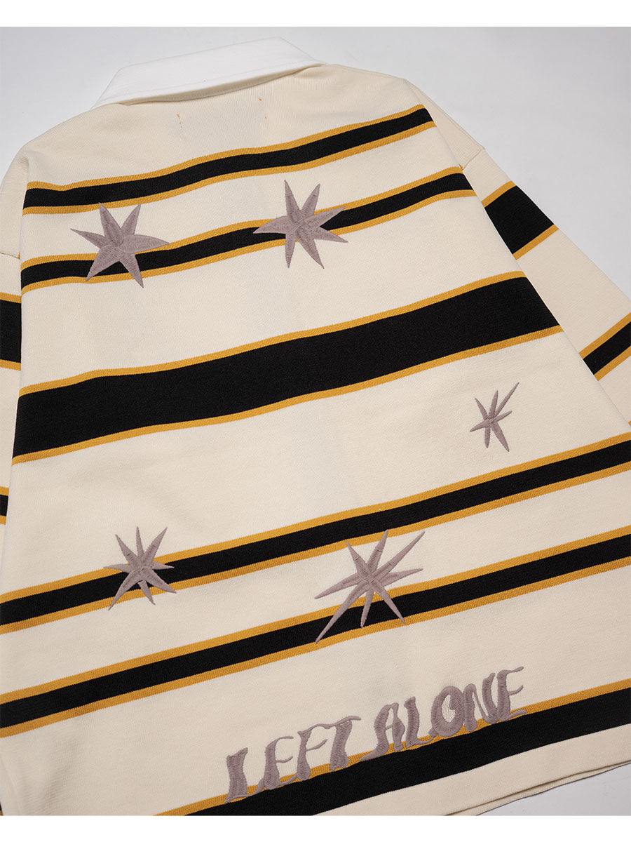 WIDE BORDER KNIT SH -IVORY-