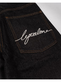 ONE WASH DENIM PANTS -BLACK-