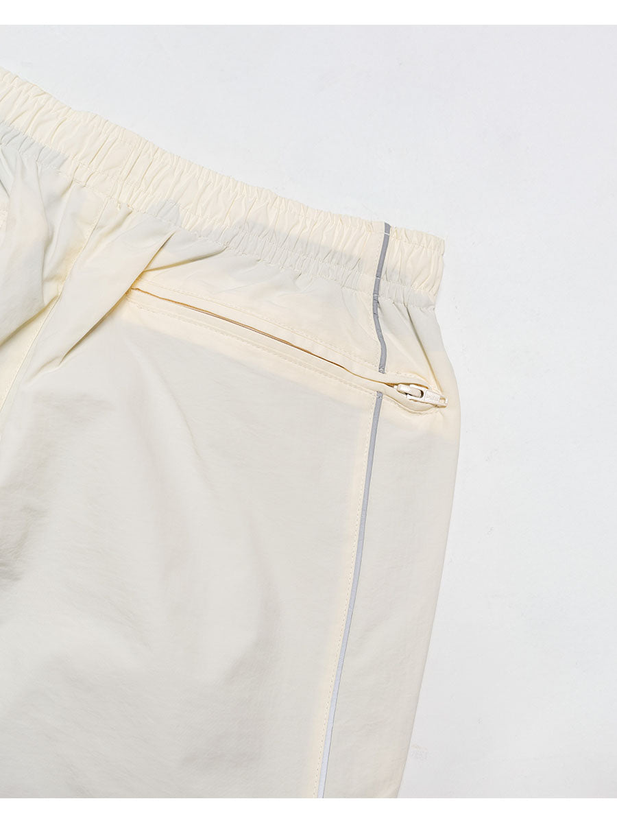 NYLON TRACK PANTS -IVORY-