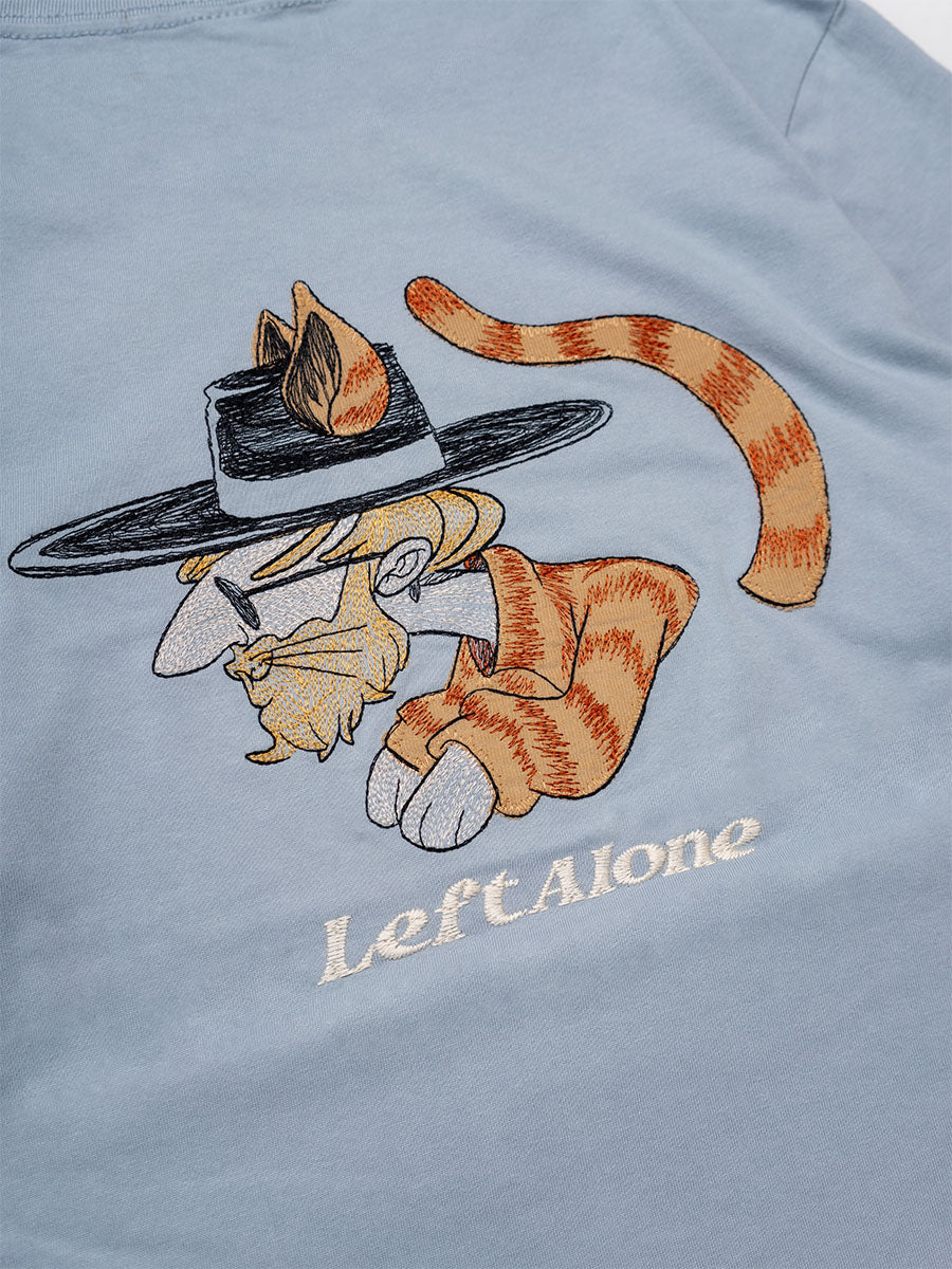 ICON CAT L/S TEE -LIGHT BLUE-