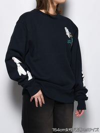 GHOST PUFF SWEAT -NAVY-