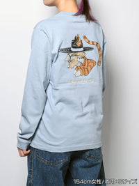 ICON CAT L/S TEE -LIGHT BLUE-