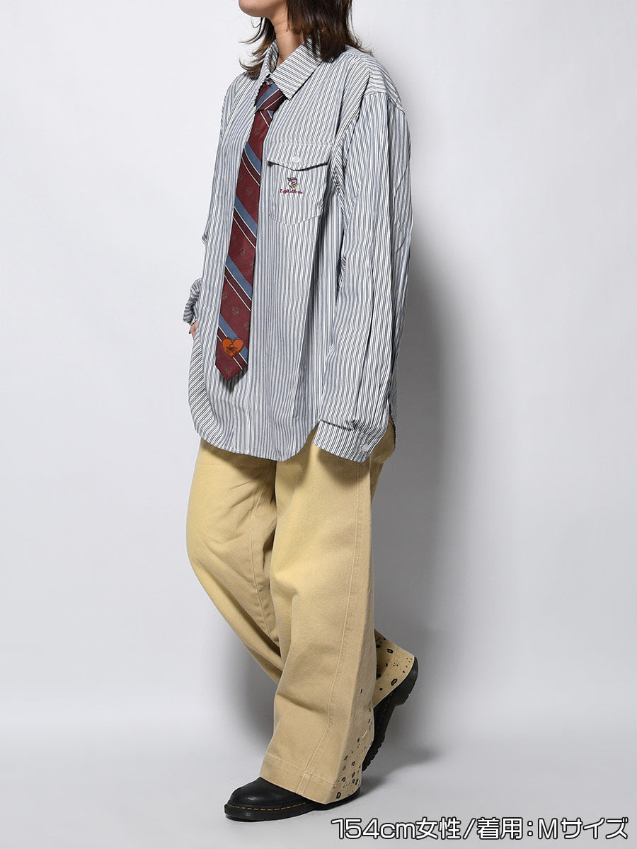 LEOPARD PAINT PANTS -BEIGE-