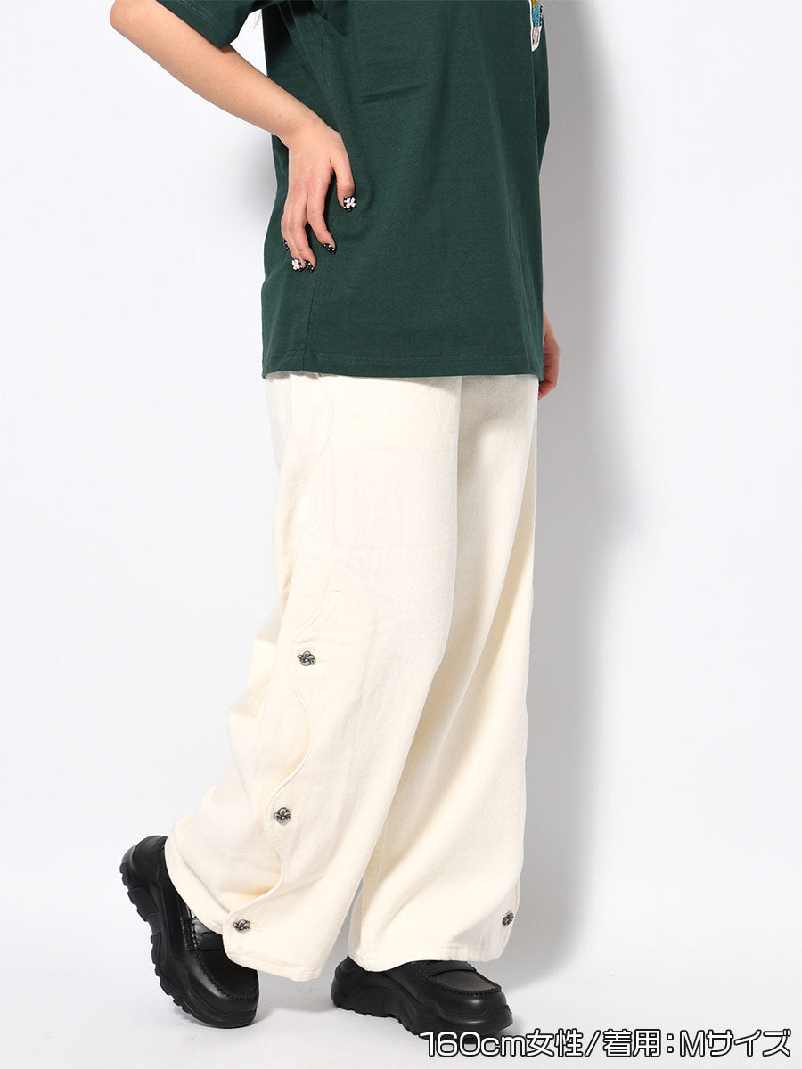 WAVE DENIM PANTS -WHITE-