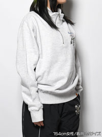 HALF ZIP SWEAT -ASH-