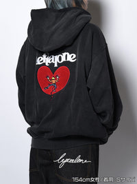 HEART ZIP PARKA -BLACK-