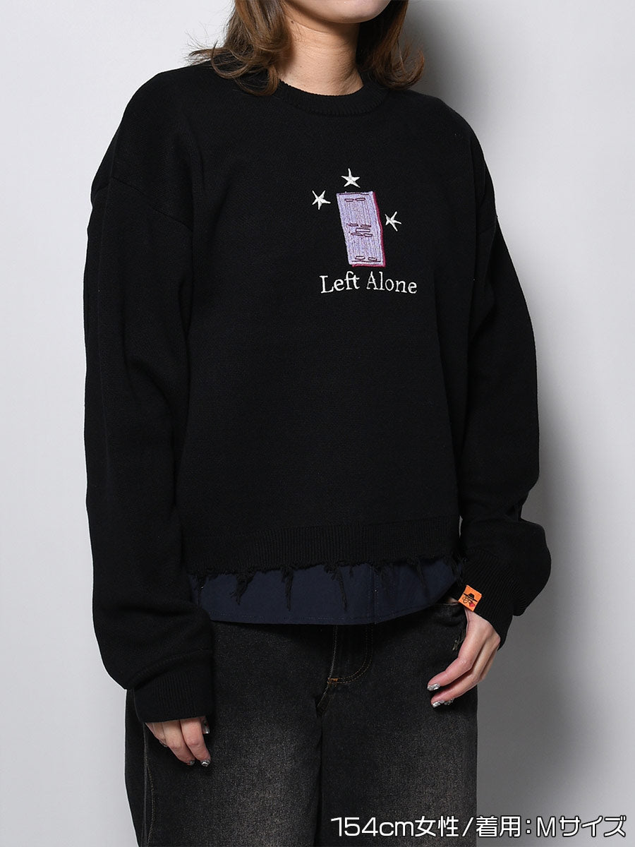 CREW KNIT -BLACK-