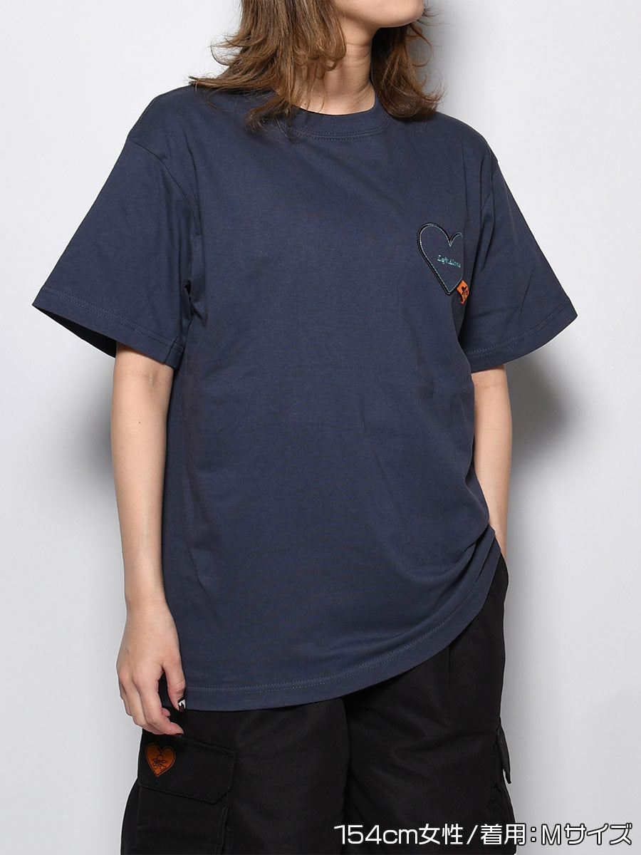 HEART POCKET TEE -PURPLE-