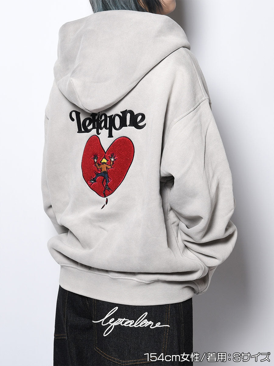 HEART ZIP PARKA -IVORY-