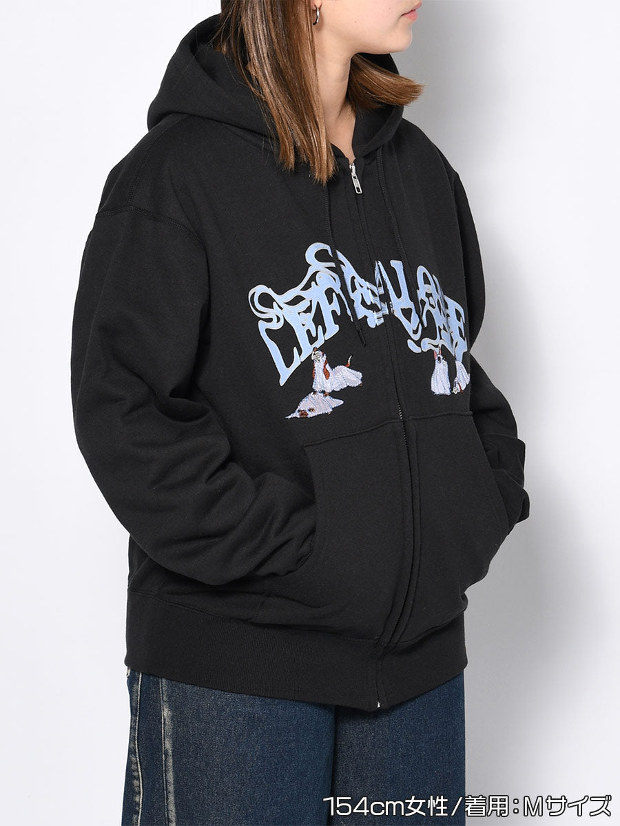 DOGS ZIP PARKA -BLACK-