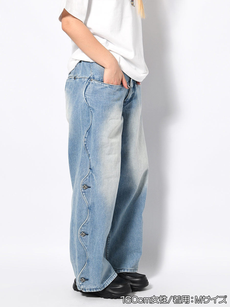 WAVE DENIM PANTS -INDIGO-