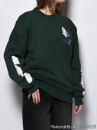 GHOST PUFF SWEAT -GREEN-