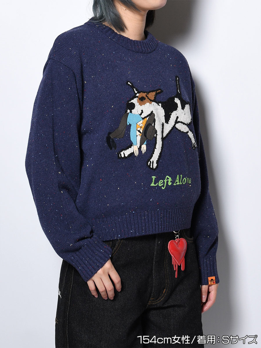 DOG KNIT -NAVY-