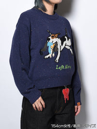 DOG KNIT -NAVY-