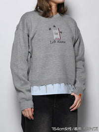 CREW KNIT -GREY-