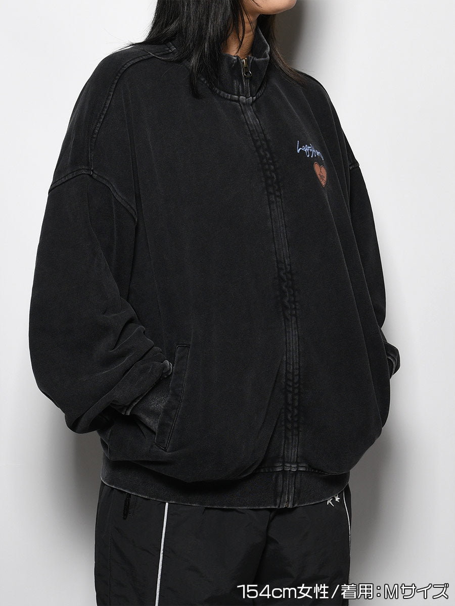 STAND ZIP SWEAT -BLACK-
