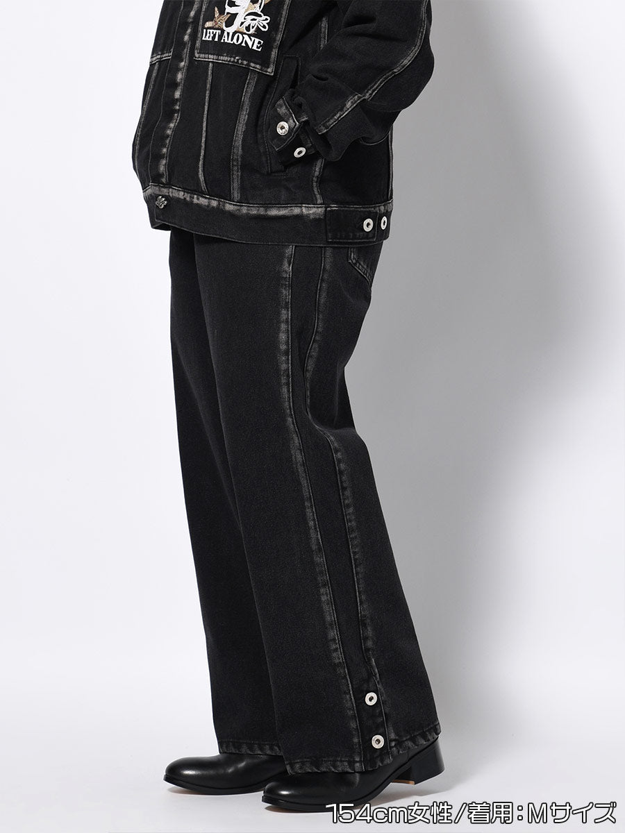 DENIM PANTS -BLACK-