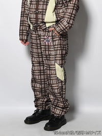 NYLON TRACK PANTS -CHECK-