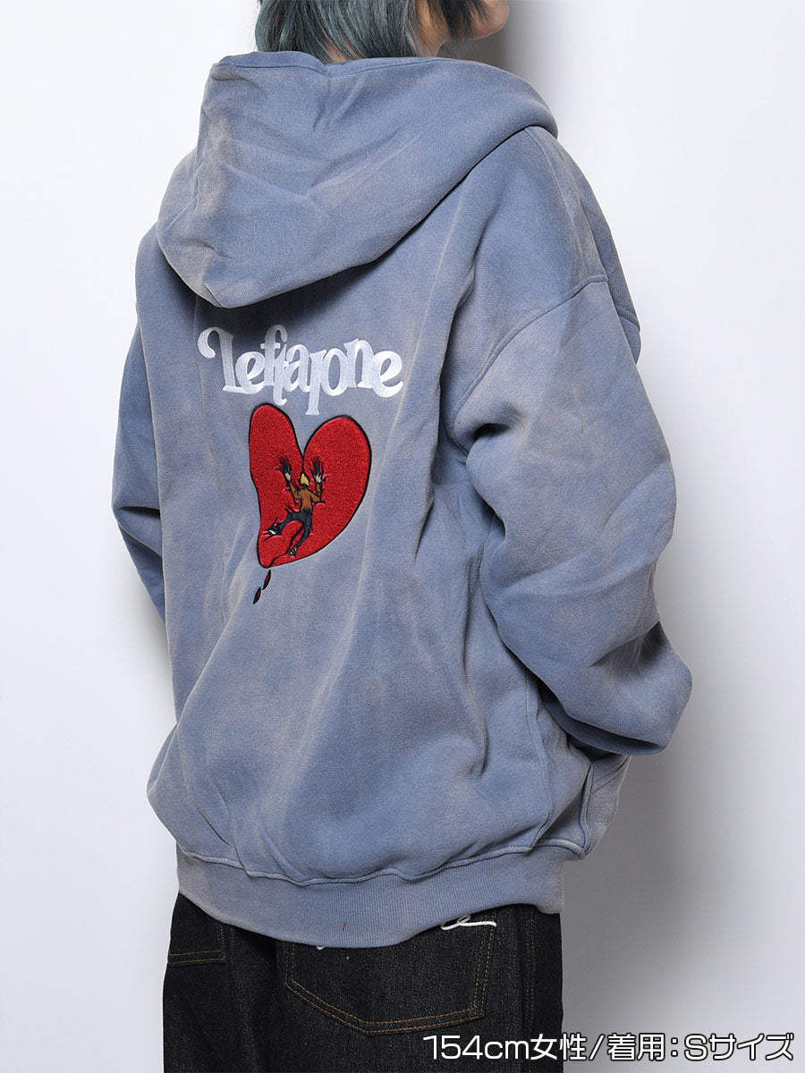 HEART ZIP PARKA -BLUE-