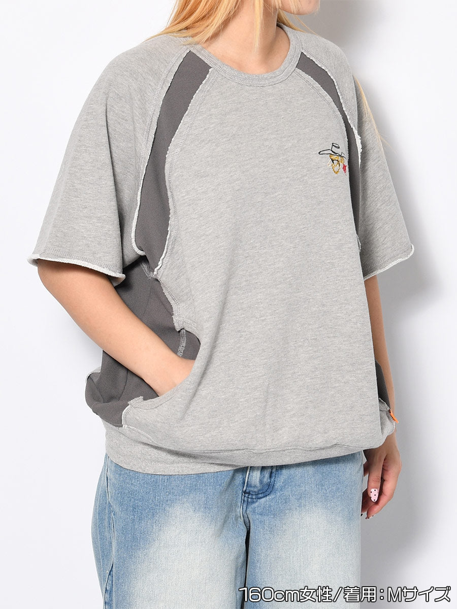 SWEAT S/S TEE -HEATHER GREY-