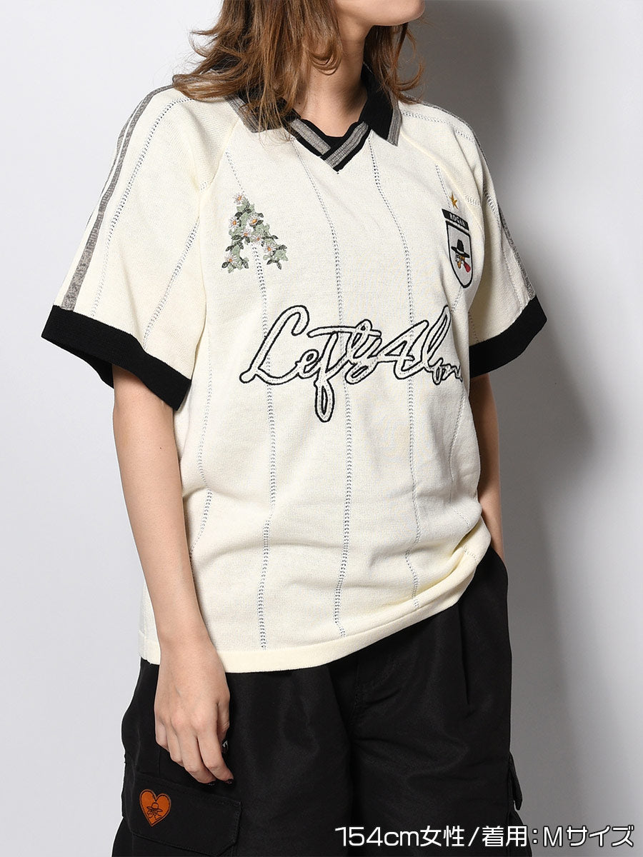 KNIT GAME SHIRT -OFF WHITE-