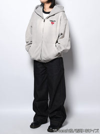 HEART ZIP PARKA -IVORY-