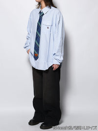 TIE STRIPE LS SHIRT -LIGHT BLUE-