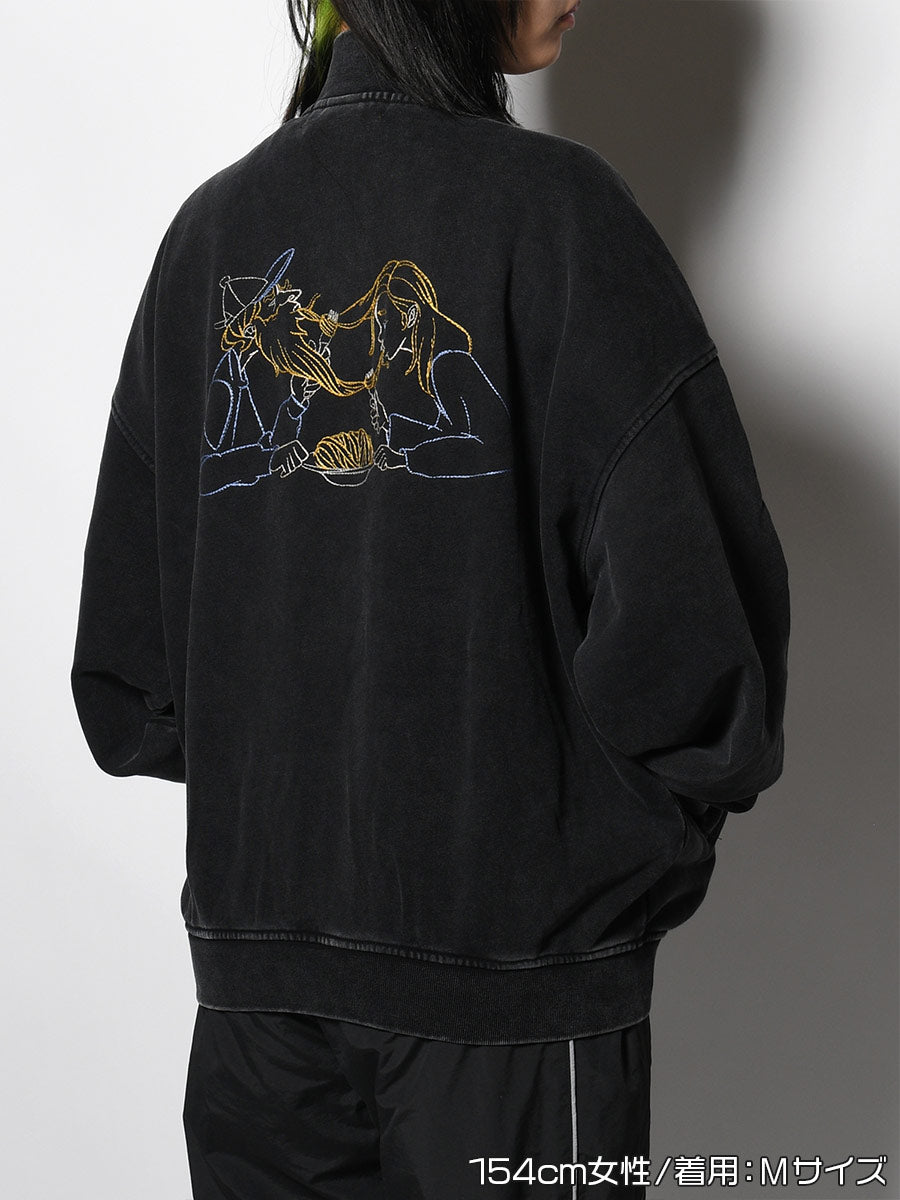 STAND ZIP SWEAT -BLACK-