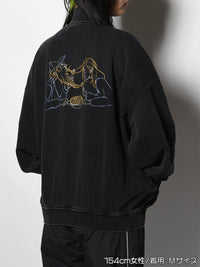 STAND ZIP SWEAT -BLACK-