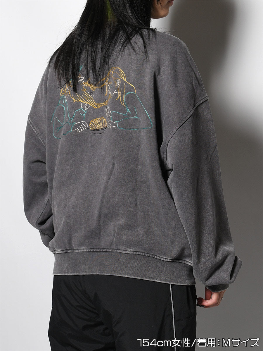STAND ZIP SWEAT -GREY-