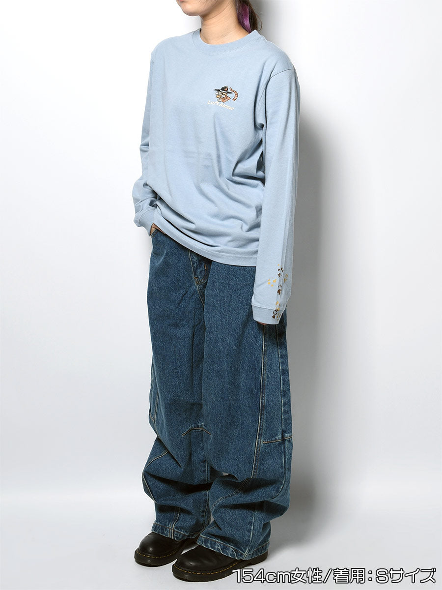 ICON CAT L/S TEE -LIGHT BLUE-