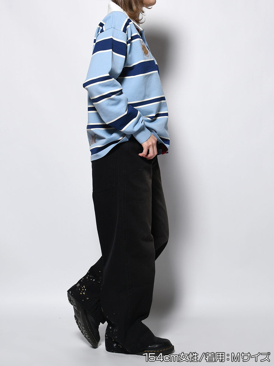 LEOPARD PAINT PANTS -BLACK-